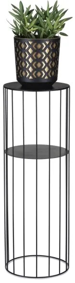 SADA 3x Stojan na kvety LOFT čierna