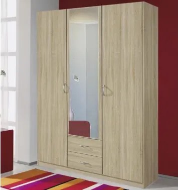 Šatníková skriňa Case, 136 cm, dub sonoma%