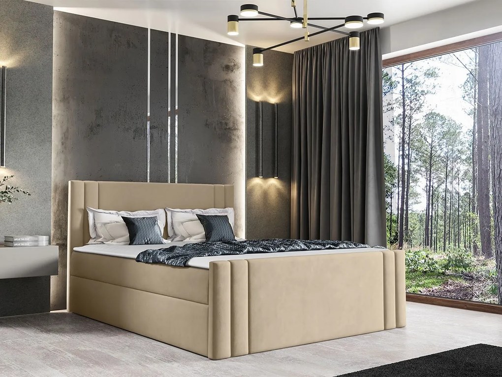 Kontinentálna posteľ Neresko, Rozmer postele: 140x200, Dostupné poťahy: Amor Velvet 4308