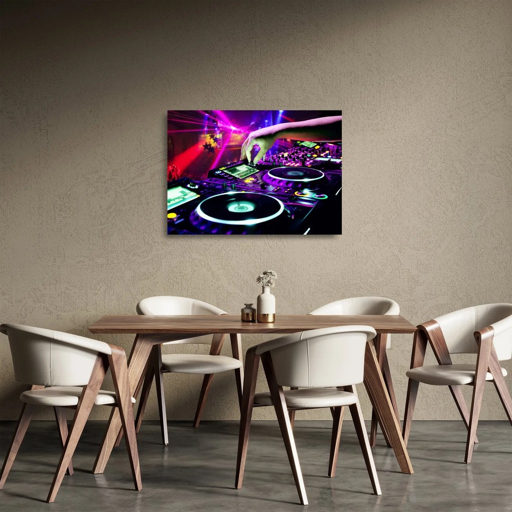 Sklenený obraz - DJ (70x50 cm)