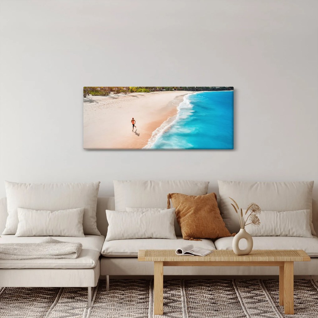 Obraz - Plážový beh (120x50 cm)