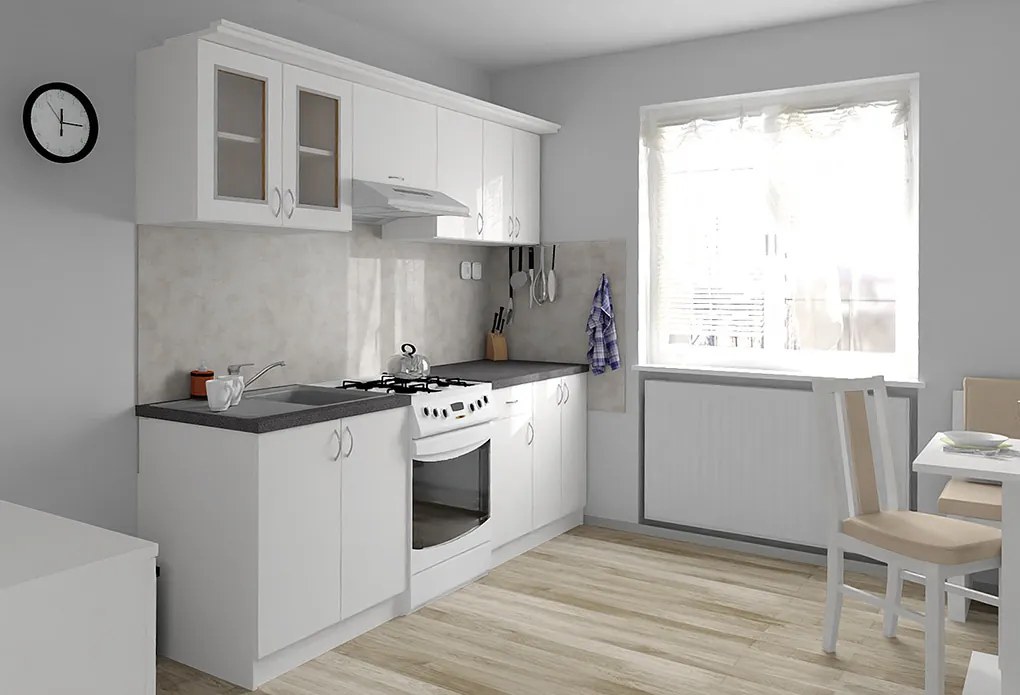 Nabytekmorava Kuchynská linka Bára B farba kuchyne: biela