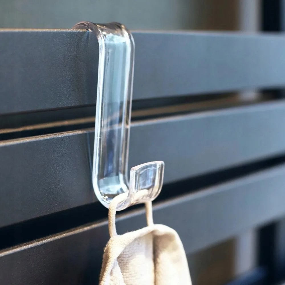Goodhome Háček na radiátor, transparentní, plast LUPI