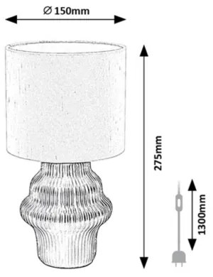 Rabalux 74058 - Stolná lampa GLIMO 1xE14/40W/230V čierna