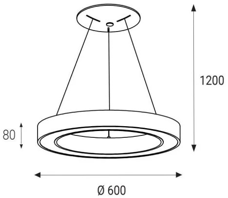 LED2 - LED Luster na lanku SATURN LED/50W/230V 3000K pr. 60 cm biela