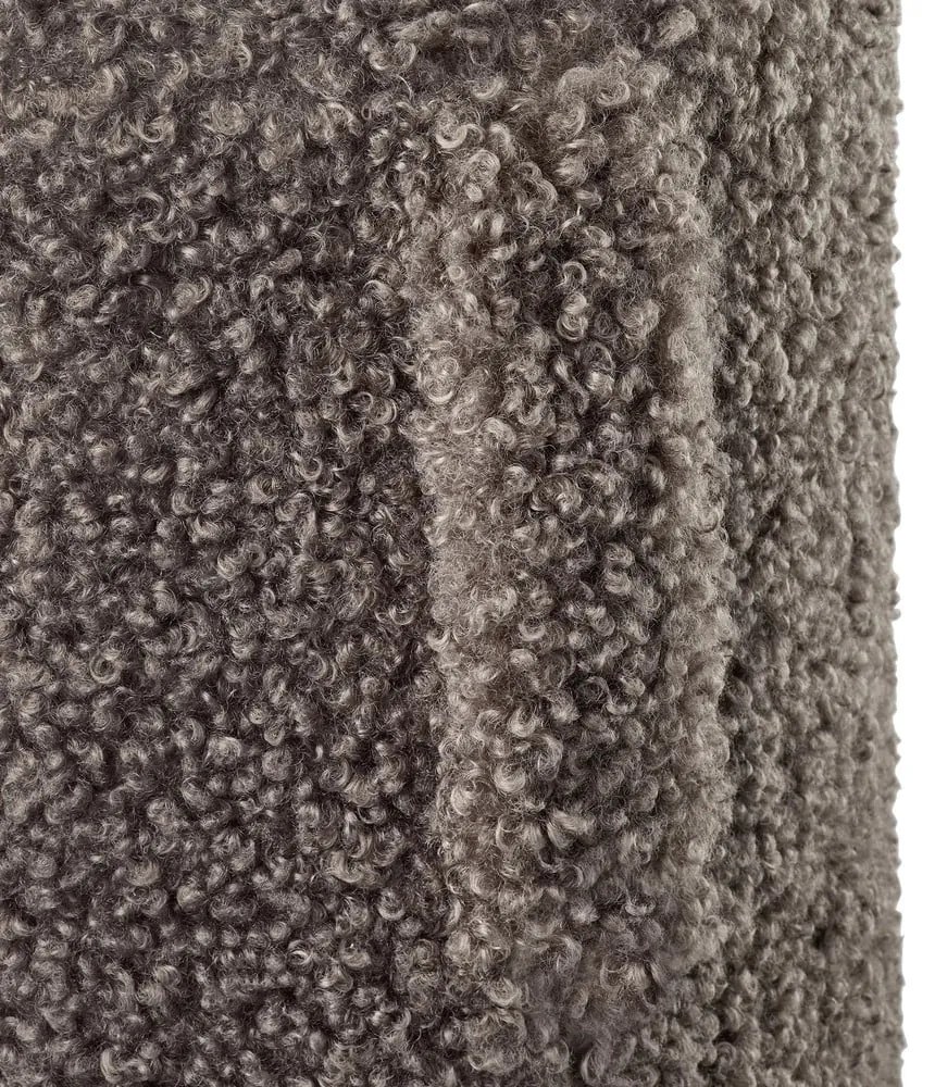 Tmavohnedý taburet z textílie buklé Teddy – Blomus