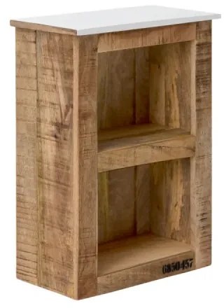 furniture-nabytek.cz - Masívna kúpeľňová nástenná skrinka Pune z mangového dreva, lakovaná, viacfarebná – 42×32×60 cm