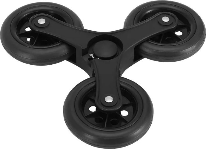 Nákupný vozík 3 v 1 na schody - objem 56 l, čierny