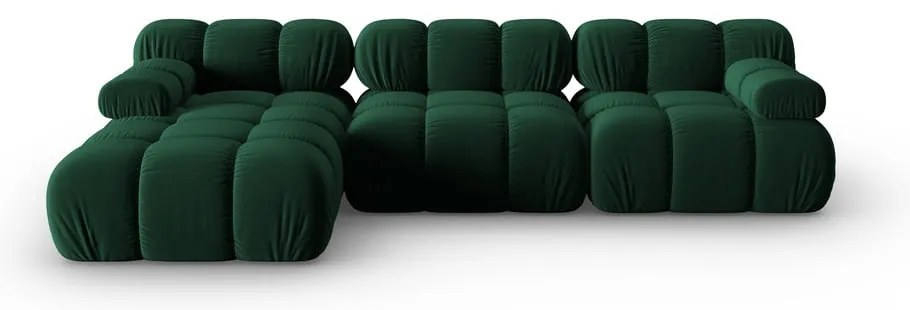 Zelená zamatová pohovka 285 cm Bellis – Micadoni Home