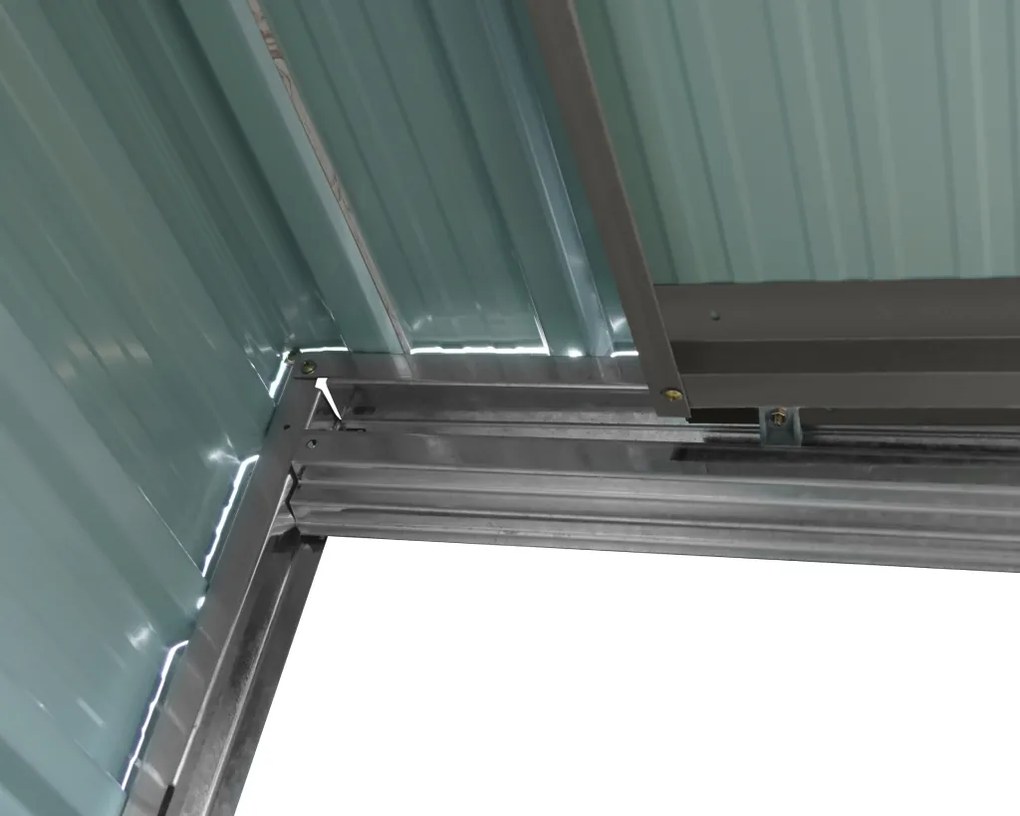Záhradný domček BestBerg ZDB-9SD / 9 m² / 279 x 324 x 211 cm / biele drevo / sivá