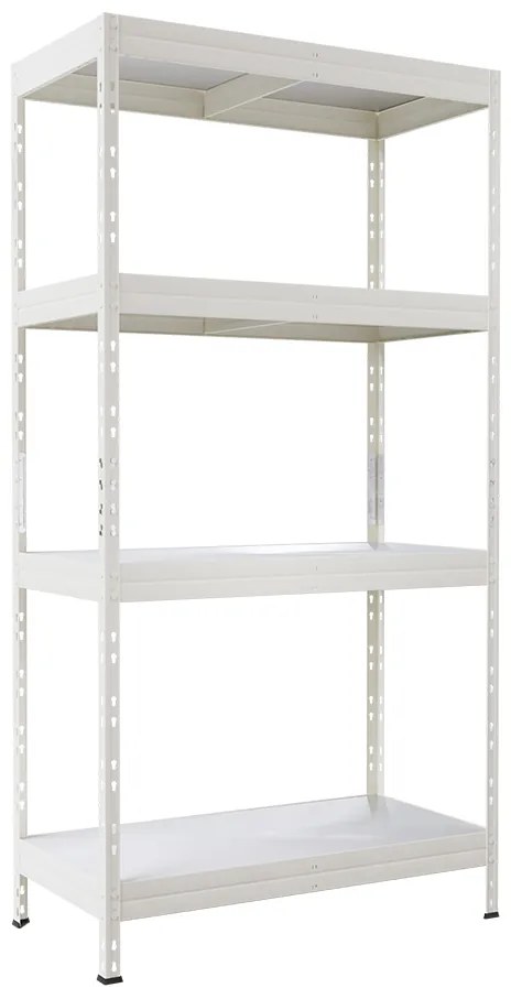 Kovový regál so zníženým obsahom CO2 RIVET GREEN, 180x90x40 cm