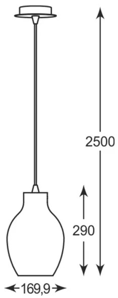 Zuma Line P19066A-D18 - Luster na lanku BRESSO 1xE27/60W/230V