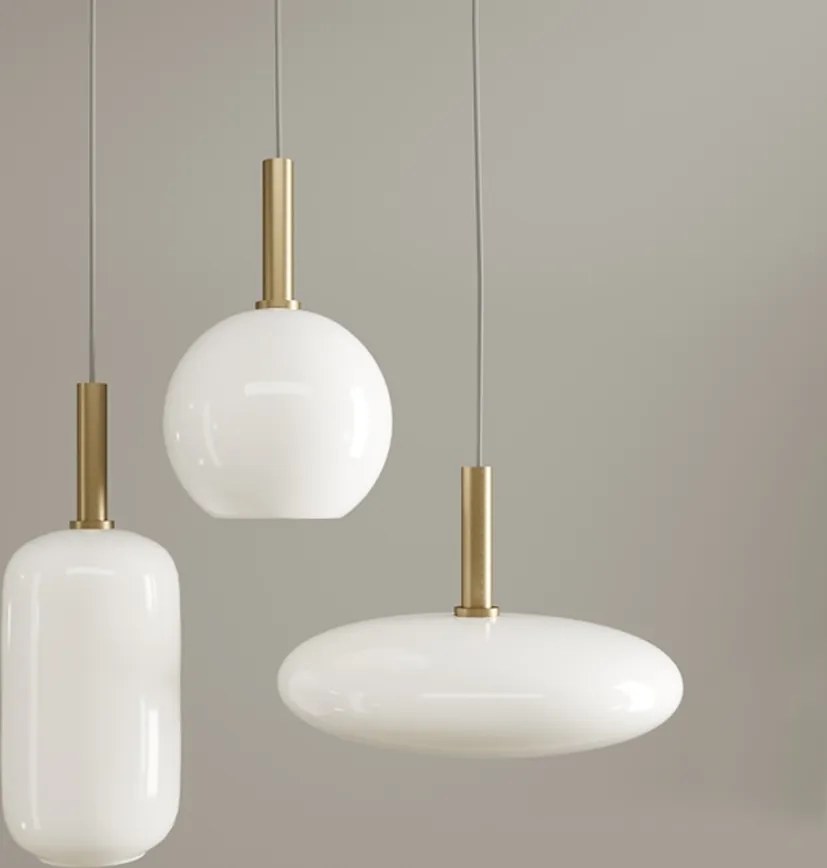 Stropné svietidlo ANGEL long - kov/sklo - zlaté