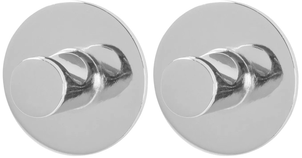 BISK Erga Style, samolepiaci 1-háčik na uteráky (balenie 2ks) 3M páska, chrómová, ERG-08580