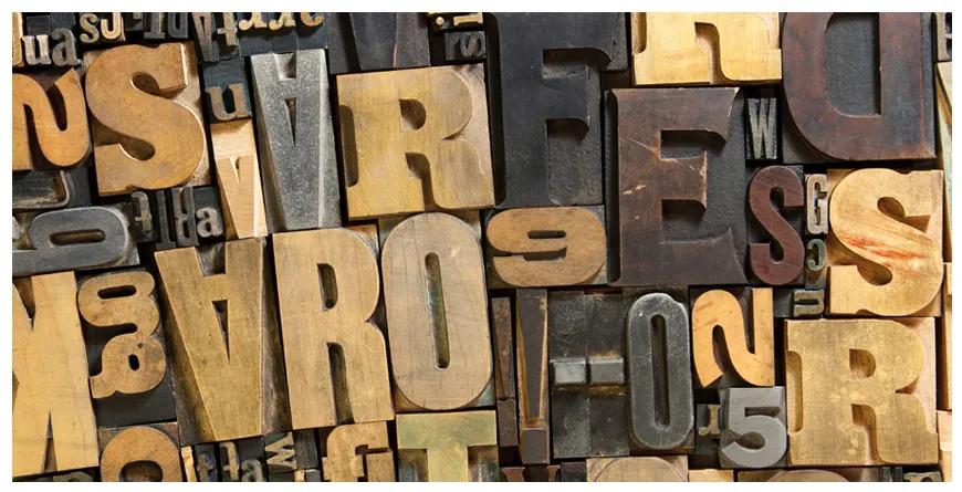 Artgeist Fototapeta - Wooden letters Veľkosť: 200x154, Verzia: Standard