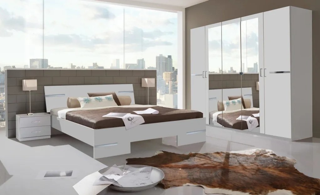 Dvojlôžková posteľ Anna 180x200 cm, biela