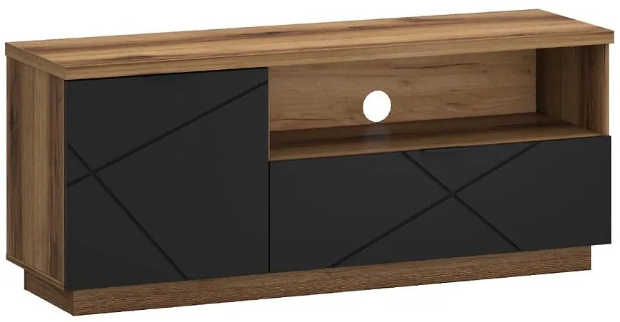 TV stolík Orient B 1d1d dub delano tmavý/čierny