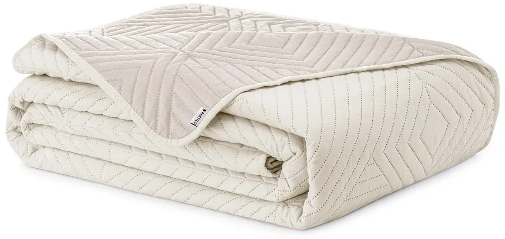 Prošívaný přehoz na postel SOFTA 220x240 béžovo-krémový