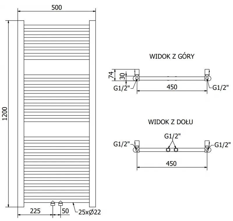 Mexen Mars, elektrické vykurovacie teleso 1200 x 500 mm, 500 W, biela, W110-1200-500-6500-20