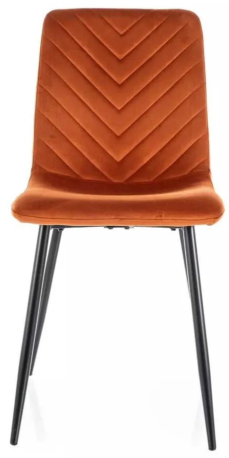 Jedálenská stolička Freville Velvet, oranžová