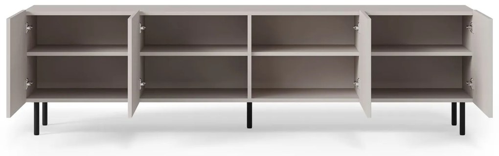 TV stolík Paxos 200 cm kašmír/čierny