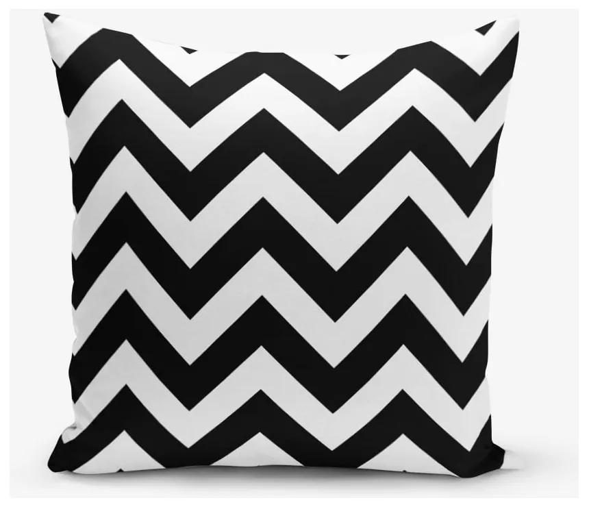 Čierno-biela obliečka na vankúš Minimalist Cushion Covers Stripes, 45 × 45 cm