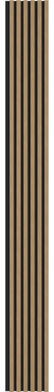Mexen Lam-F, akustické stenové lamely 275 × 30 cm, plstený podklad 8 mm, technická dyha, orech ľanový, S105-275307-3015-015