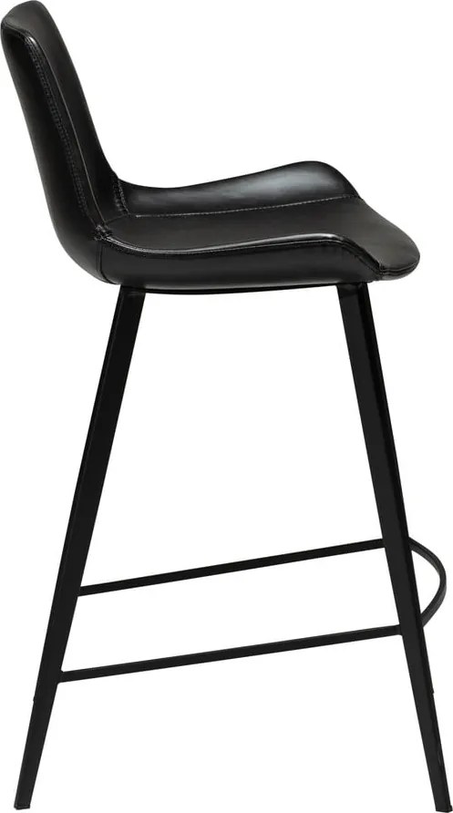 Čierna barová stolička z imitácie kože DAN–FORM Denmark Hype, výška 91 cm