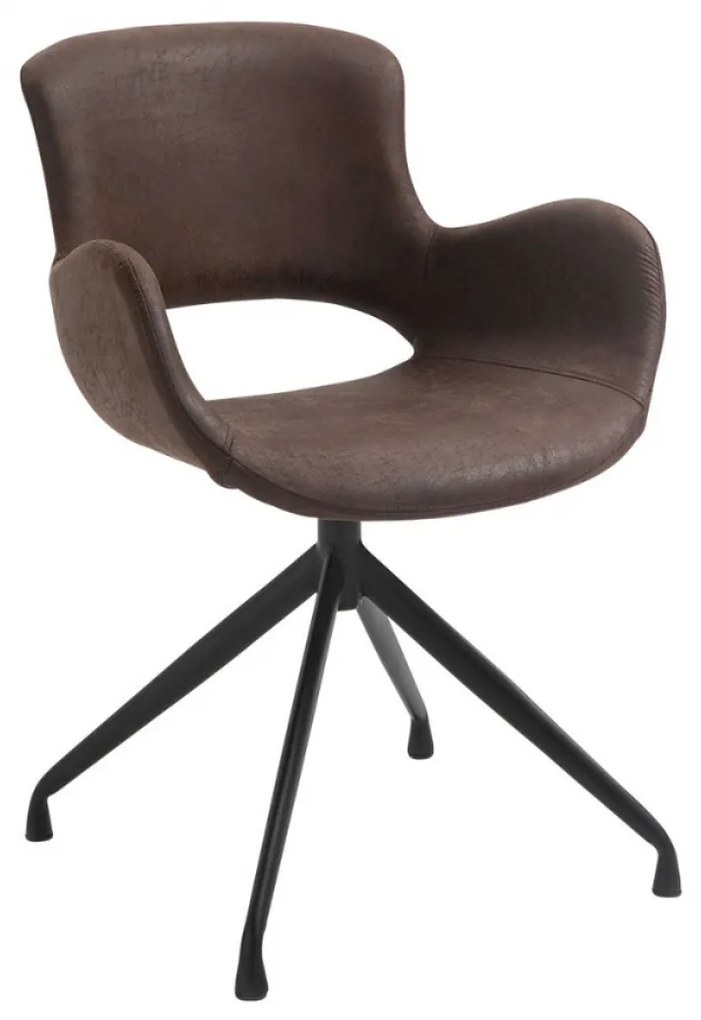MOON ČALÚNENÁ STOLIČKA cognac leather