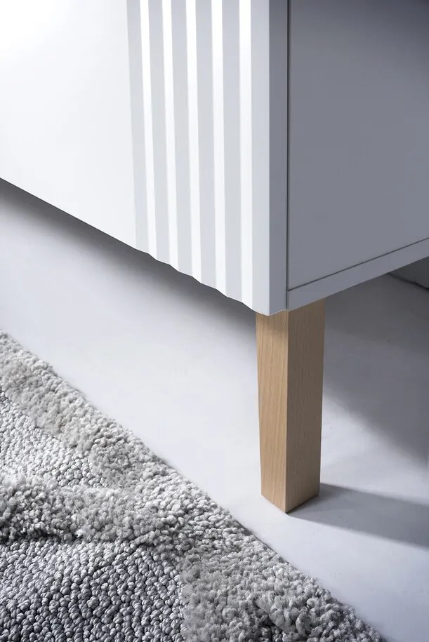 Umyvadlová skříňka Fiji se zápustným umyvadlem 80 cm bílá/dub coast evoke