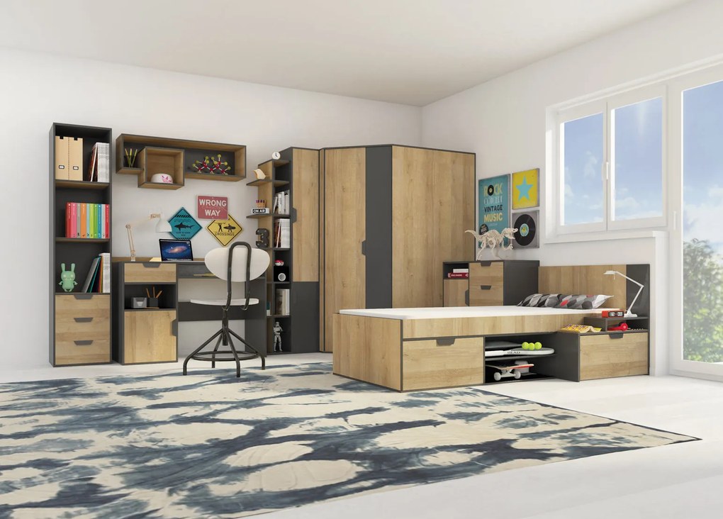 Meblar Regál Nano NA6 (2 farby) Farba: Dub Riviera