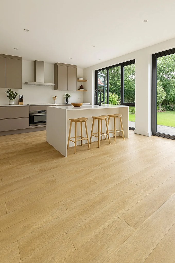 Lentex, PVC podlaha - lino Flexar PUR 631-06, na mieru, šíře 2m,4m, hnedá, bez podkladu, chodba / predsieň