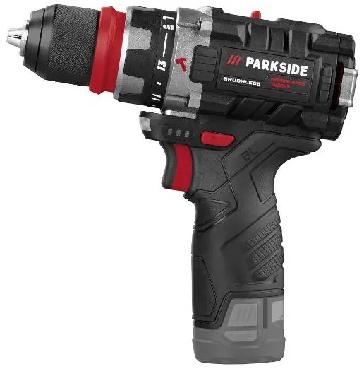 Parkside Performance® Aku príklepová vŕtačka 12 V Psbsap 12 A1 + Akumulátor 12 V/2,5 Ah Papk 12 2.5 B1 + Nabíjačka 6 A Plgk 12 6.0 B1 (800011523)