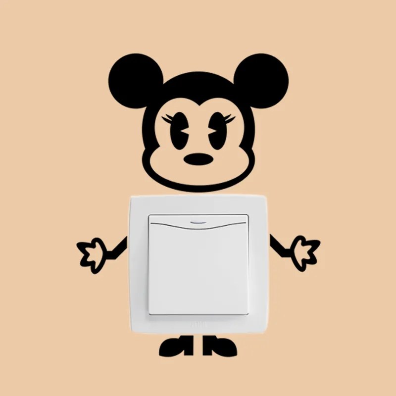 10x10cm Minnie Mouse - nálepka nad vypínač