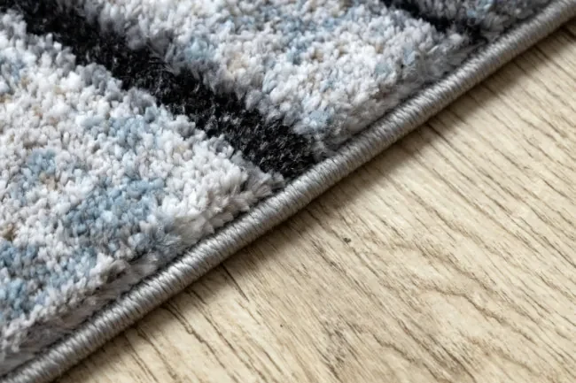 Koberec COZY 8874 Timber sivý/nebeský