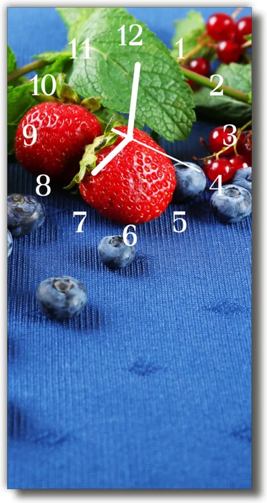 Nástenné hodiny vertikálne  Kuchyňa Berry ovocie farebné