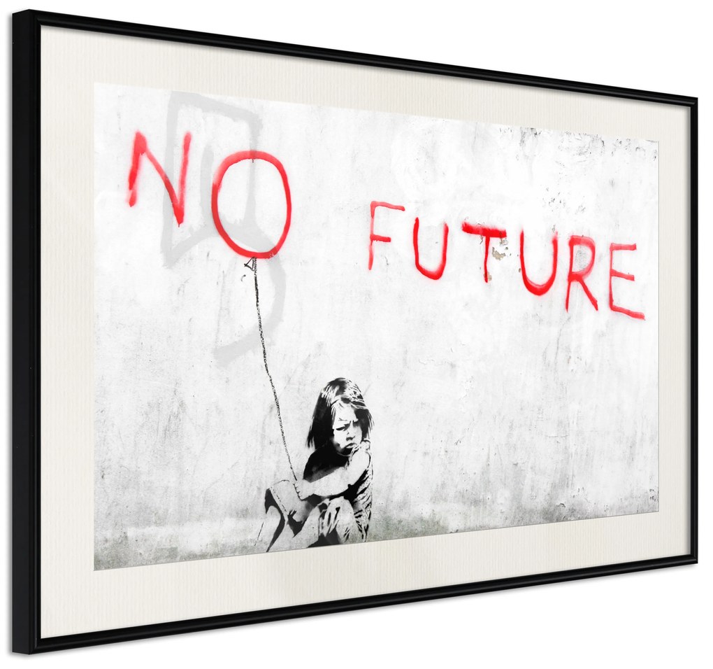 Artgeist Plagát - No Future [Poster] Veľkosť: 90x60, Verzia: Zlatý rám s passe-partout
