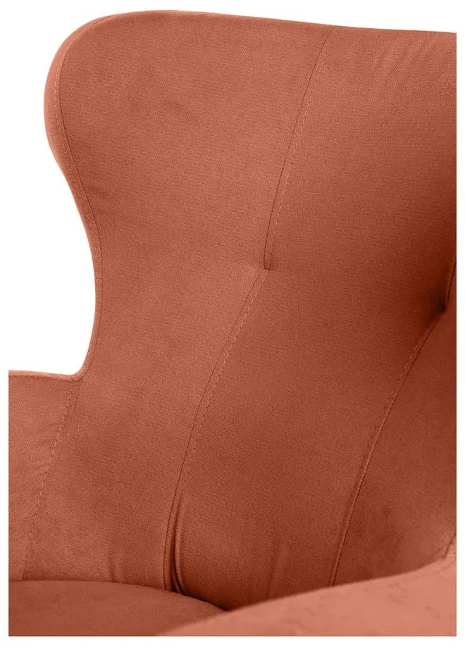 Kreslo ušiak v tehlovej farbe Noemye – Bonami Selection