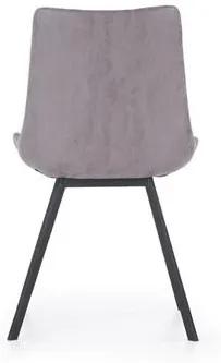 Jedálenská stolička MAKO – ekokoža, sivá