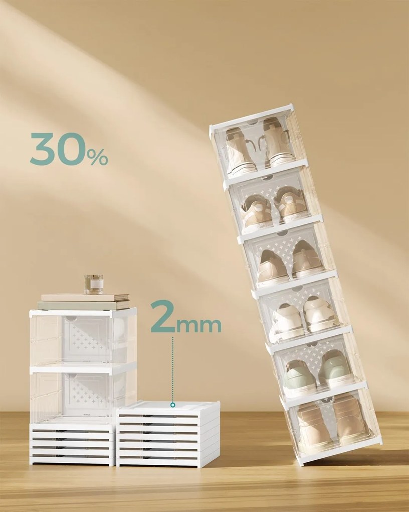 Úložný box Bill, sada 18ks, 35,5x25,6x17,6 cm, transparentná