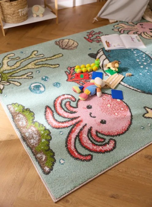 Detský koberec Funky Top Aquario mätový