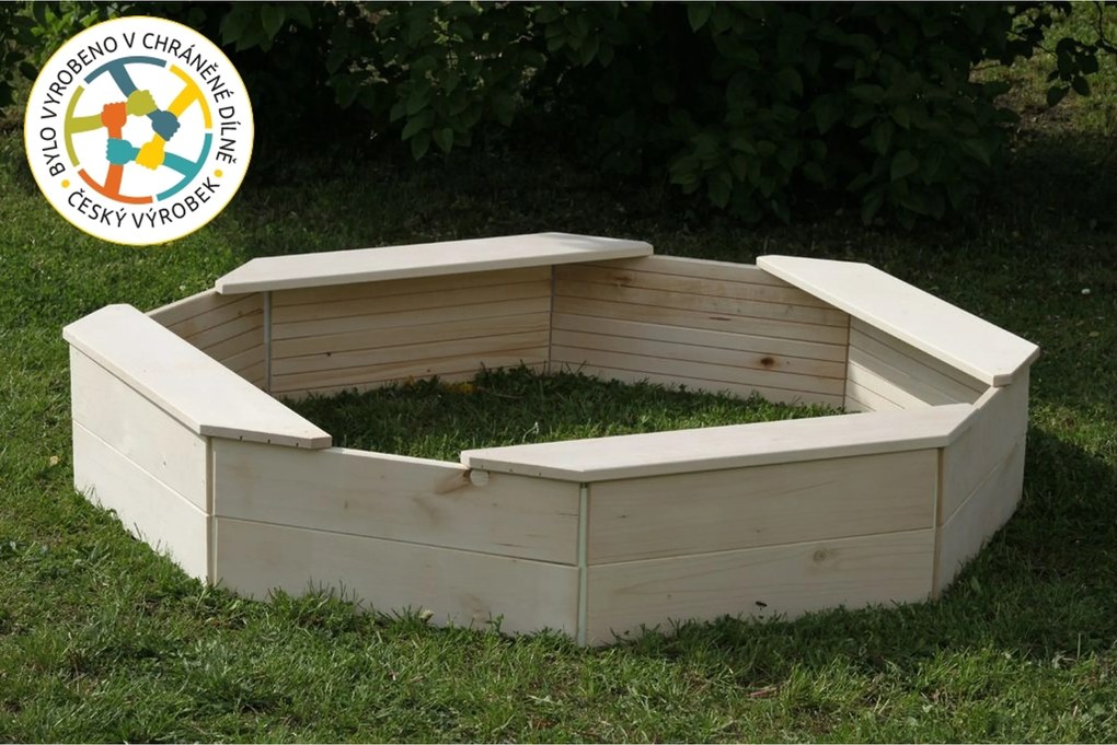 T-wood | Drevené pieskovisko osemhranné | 11640197