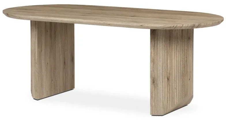 Stůl jídelní, 200x100x77 cm, MDF, dub san remo