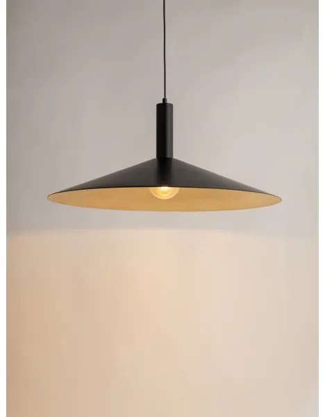 Luster na lanku CAPRI 1xE27/15W/230V pr. 70 cm čierna/zlatá