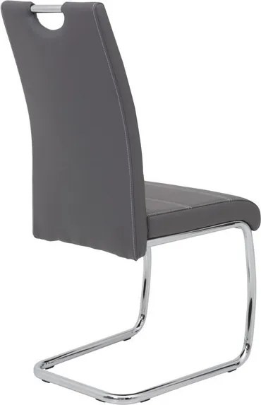 Jedálenská stolička Flora, šedá ekokoža