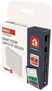 EMOS H5011 GoSmart Prenosný 1-tlačidlový ovládač scén biela