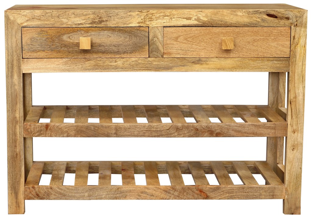 furniture-nabytek.cz - Konzolový stolek se šuplíky 110x76x35 z masivu mango