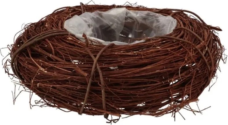 Šedý kvetináč veniec z brestových vetiev Elm Branch - Ø 30*10 cm