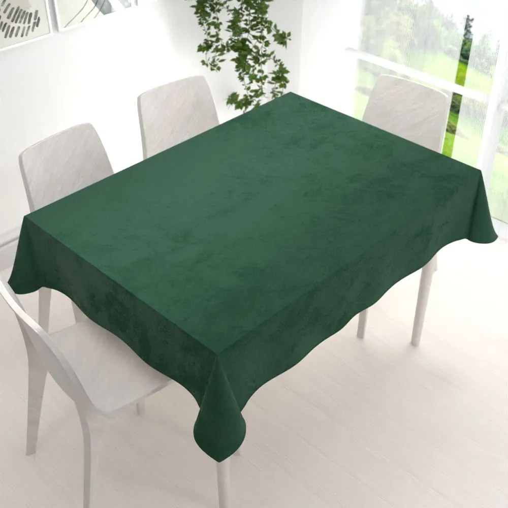 Biante Zamatový obdĺžnikový obrus Velvet Premium SVP-012 Zelený 100x140 cm