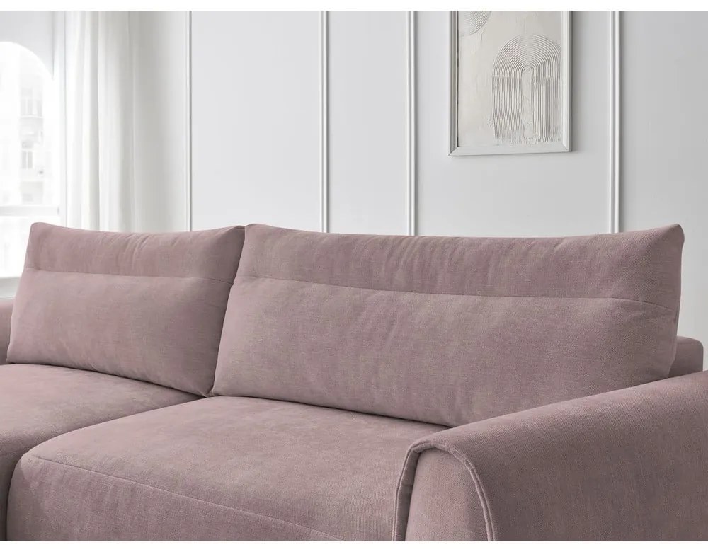 Svetloružová rohová pohovka Aden – Bobochic Paris